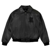 SialFit Men’s Iconic Avirex-Style Black Leather Jacket | American Flight Bomber Jacket – Best Seller