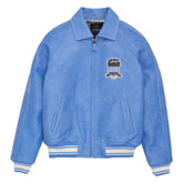 Top Quality Men’s Avirex Denim Blue Leather Bomber Jacket – Iconic Aviator Flight Style