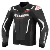 Alpinestars GP Force V2 Motorcycle Jacket Black White – Leather Biker Jacket with CE Protection