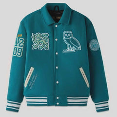 Classic Unisex Varsity Letterman Jacket – Wool Blend Baseball Bomber Jacket for Men and Women