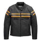 Men’s H-D Motorcycle Jacket – Handmade Genuine Cowhide Leather Biker Jacket