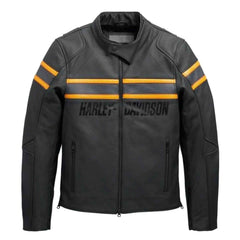 Men’s H-D Motorcycle Jacket – Handmade Genuine Cowhide Leather Biker Jacket