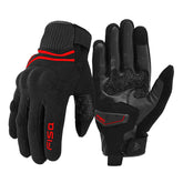 Men’s FISA Sandro Red Riding Gloves – Lightweight Summer Motorcycle Gloves with Breathable Leather