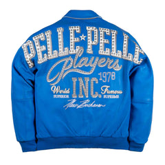 Pelle Pelle Players Inc Leather Jacket – Vintage Hip Hop Varsity Streetwear Bomber Jacket for Men