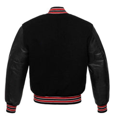 Classic Black Varsity Bomber Jacket | Winter College Street Fashion – SialFit