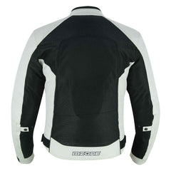 MZONE Ashton White Ice Summer Bike Jacket – Lightweight Motorcycle Jacket with Air Ventilation & Armor Protection
