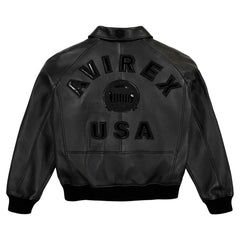 SialFit Men’s Iconic Avirex-Style Black Leather Jacket | American Flight Bomber Jacket – Best Seller