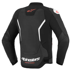 Alpinestars GP Force V2 Motorcycle Jacket Black White – Leather Biker Jacket with CE Protection