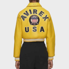 Handmade Cowhide Leather Cropped Bomber Jacket – Avirex Style Premium Leather Jacket