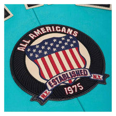 Handcrafted Men’s Avirex Turquoise Leather Bomber Jacket – Iconic Aviator Style