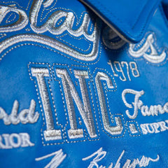 Pelle Pelle Players Inc Leather Jacket – Vintage Hip Hop Varsity Streetwear Bomber Jacket for Men