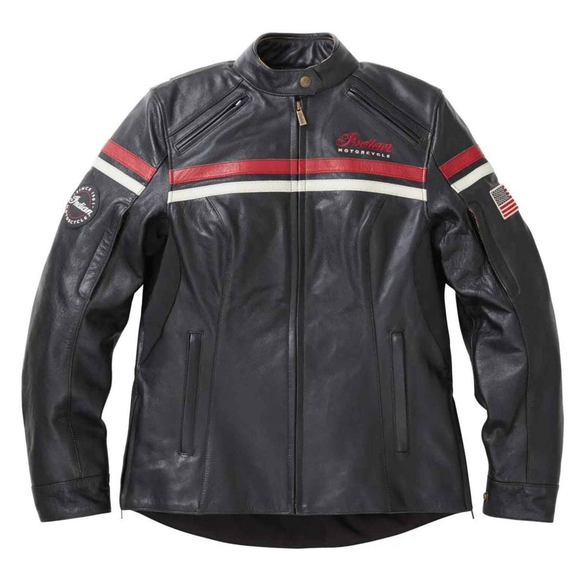 Indian Women’s Black Leather Motorcycle Jacket – Genuine Cowhide Biker Racing Jacket | Classic Streetwear Riding Jacket | Perfect Gift