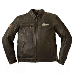 Men’s Indian Motorcycle Handmade Leather Jacket – Genuine Cowhide Biker Riding Jacket | Classic Streetwear