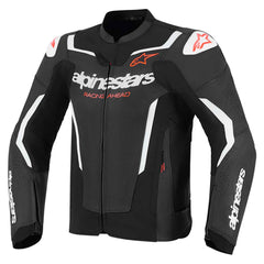 Alpinestars GP Force V2 Motorcycle Jacket Black White – Leather Biker Jacket with CE Protection
