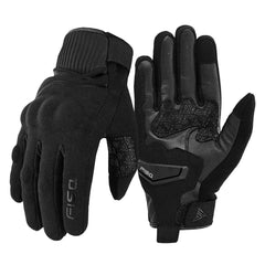 FISA Sandro Men’s Black Summer Gloves – Durable Breathable Leather Gloves for Motorcycle Riding