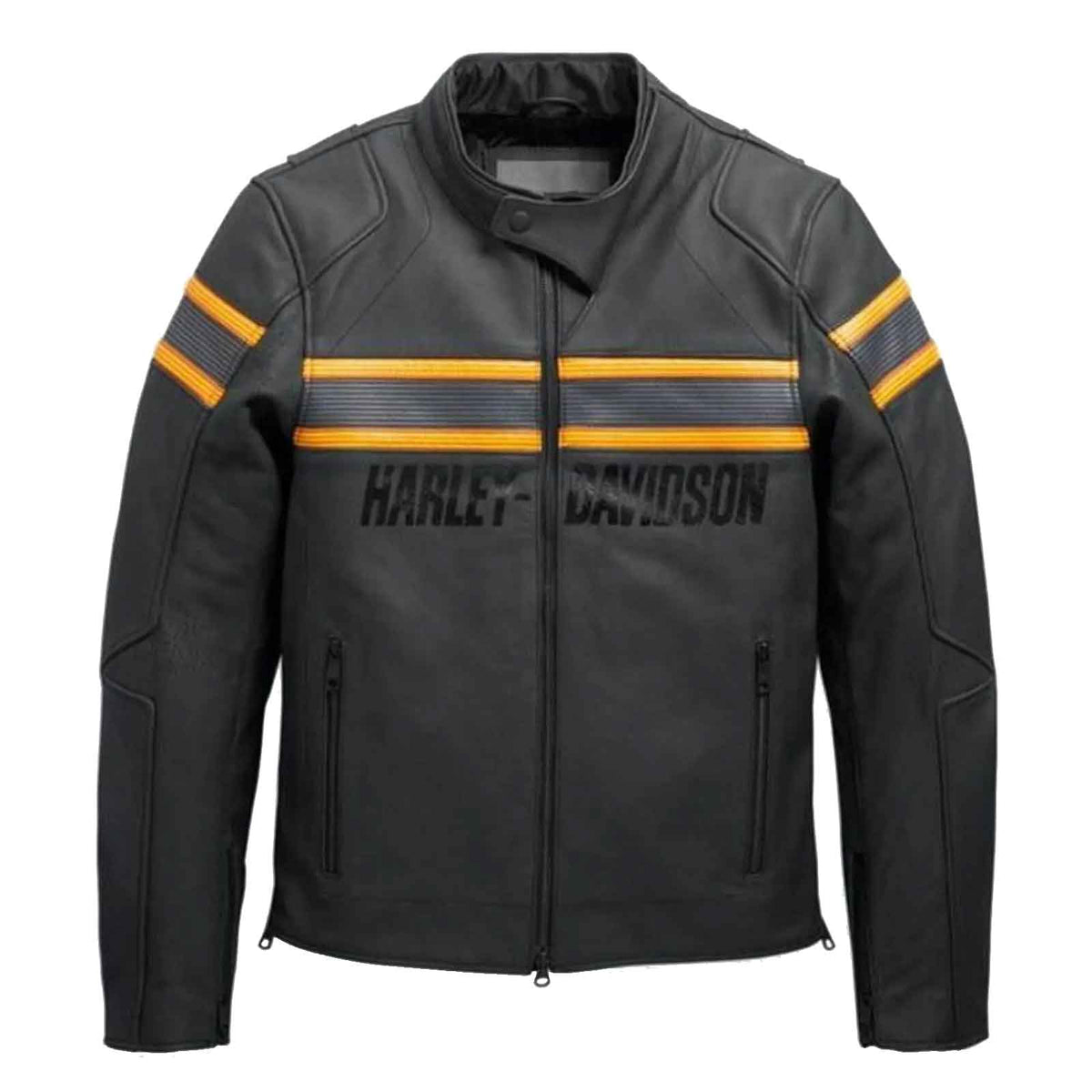 Men’s H-D Motorcycle Jacket – Handmade Genuine Cowhide Leather Biker Jacket
