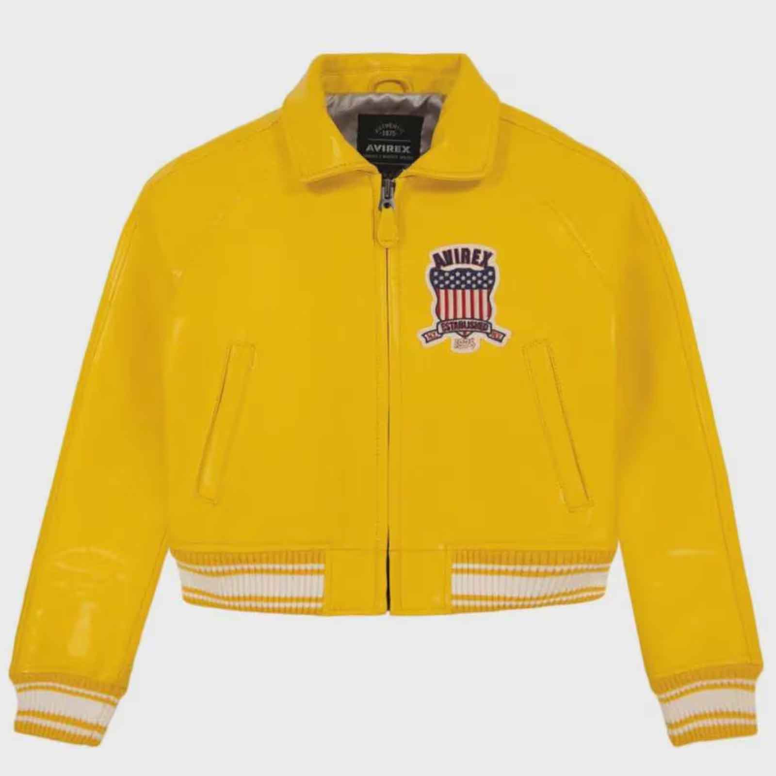 Handmade Cowhide Leather Cropped Bomber Jacket – Avirex Style Premium Leather Jacket