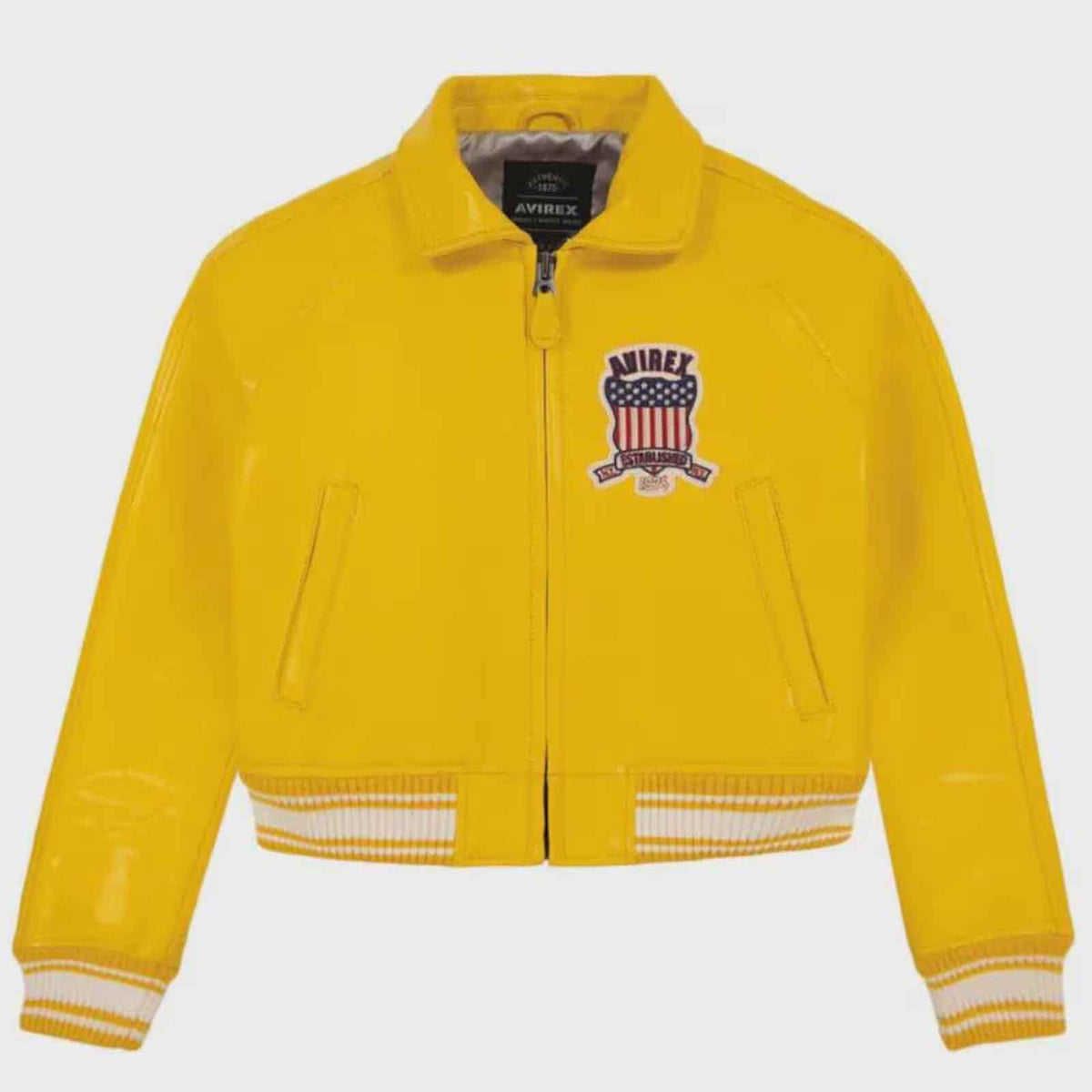 Handmade Cowhide Leather Cropped Bomber Jacket – Avirex Style Premium Leather Jacket