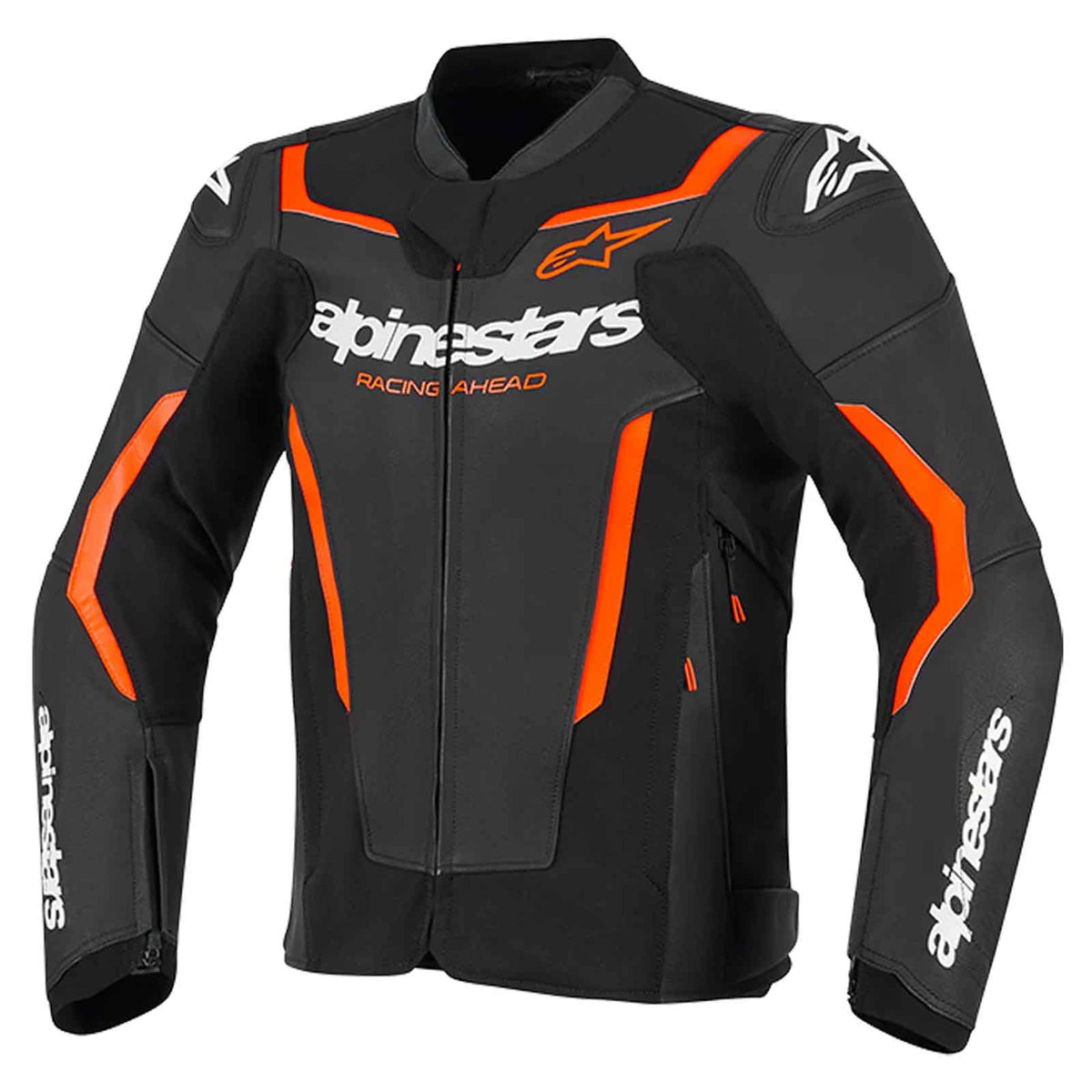 Alpinestars GP Force V2 Leather Jacket – Black Red Moto Protective Riding Jacket