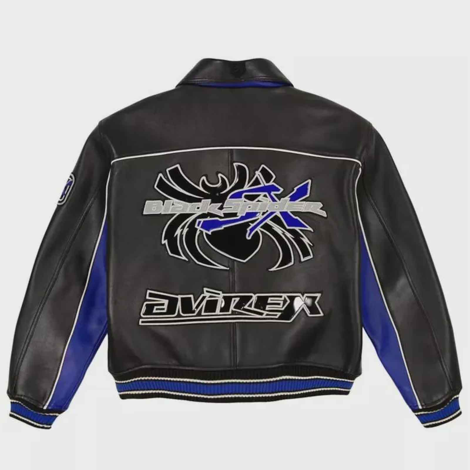 Handmade Avirex-Inspired Cowhide Leather Racer Jacket – Men’s Motorcycle Style Leather Jacket