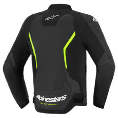 Alpinestars GP Force V2 Motorcycle Jacket Black/Green | CE Armor Leather Riding Gear