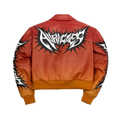 Auracles x Pelle Pelle Gradient Leather Jacket – Designer Women’s Streetwear Crop Jacket Edition