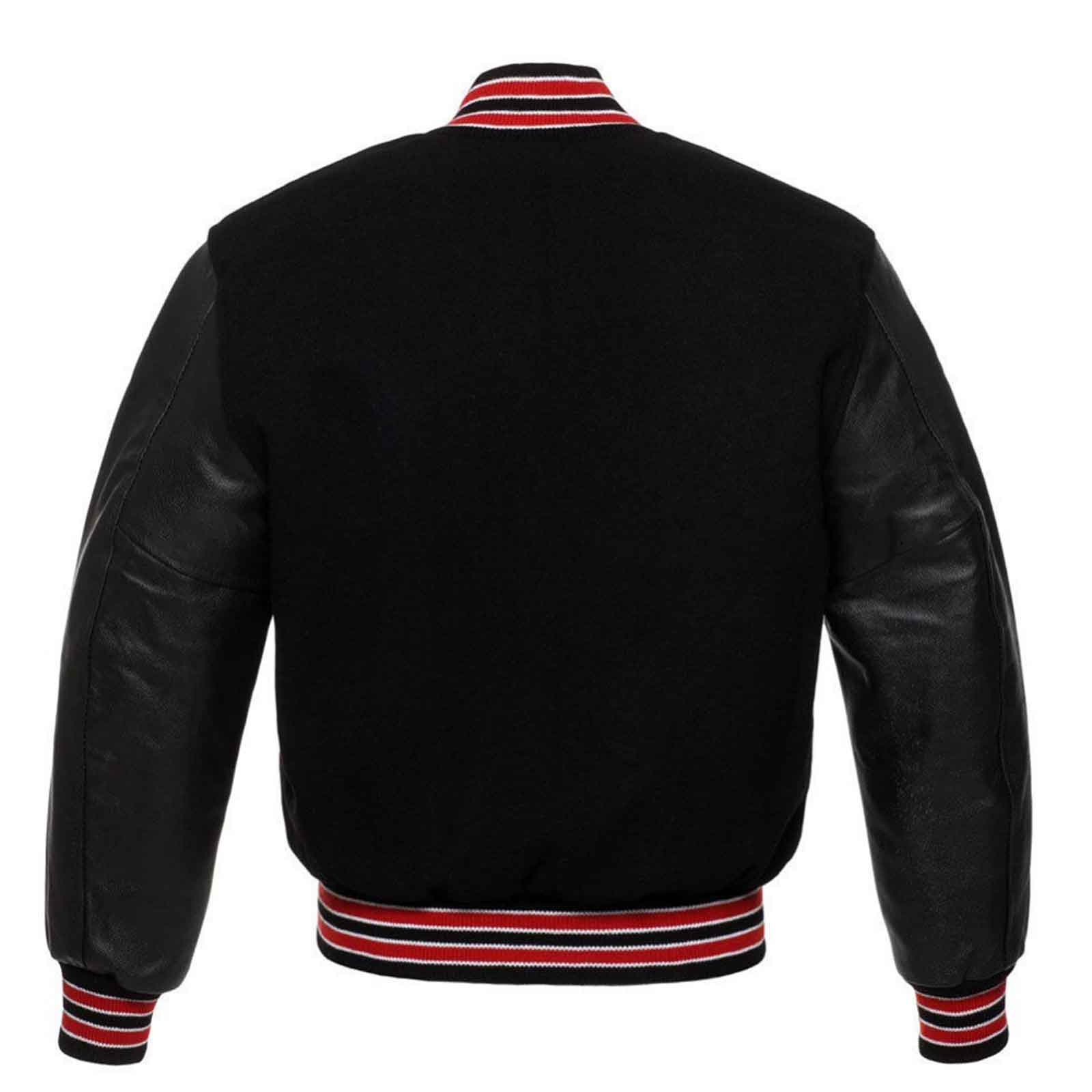 Classic Black Varsity Bomber Jacket | Winter College Street Fashion – SialFit