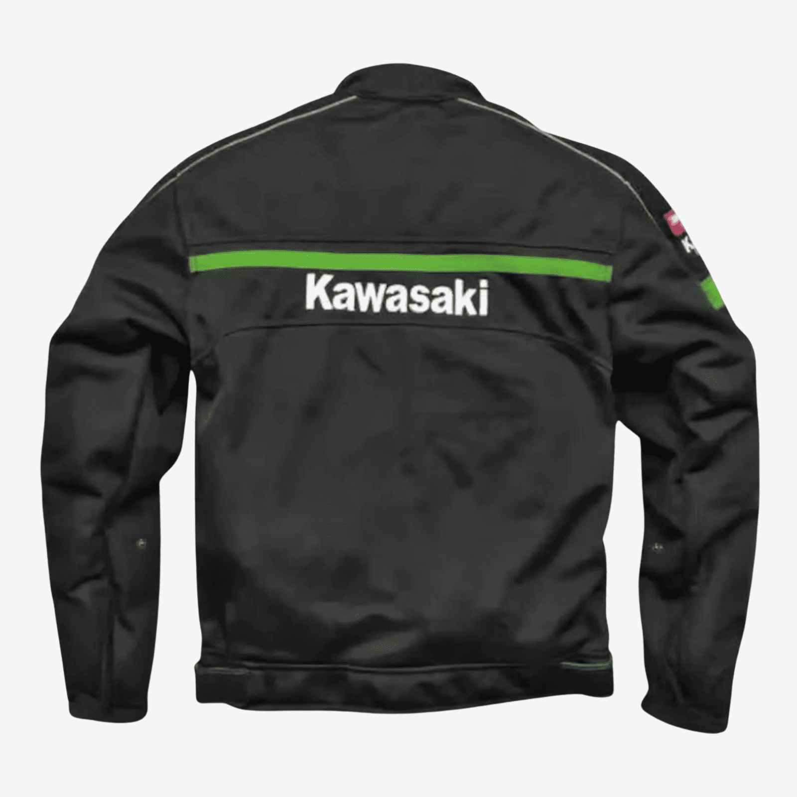Kawasaki Motorbike Jacket Black/Green Mesh – High-Visibility Breathable Riding Gear