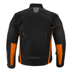 MZONE Valeco Orange Biker Jacket – CE Certified Protective Riding Gear with Modern Performance Design