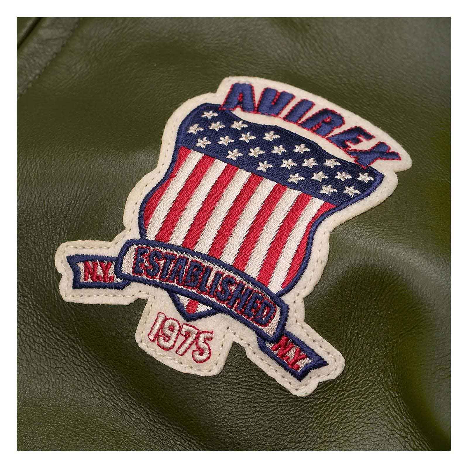 SialFit Men’s Iconic Avirex Leather Bomber Jacket – Olive Green Aviator Pilot Style | Best Seller