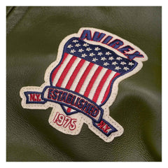 SialFit Men’s Iconic Avirex Leather Bomber Jacket – Olive Green Aviator Pilot Style | Best Seller