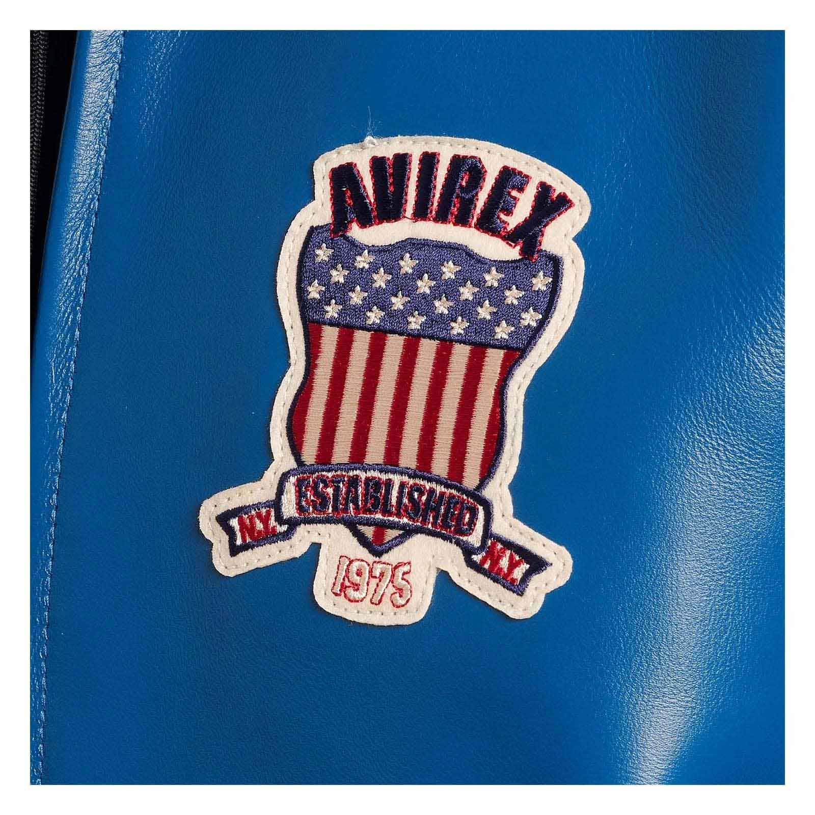SialFit Men’s Dark Blue Leather Bomber Jacket – Top Quality Avirex Style Pilot Jacket