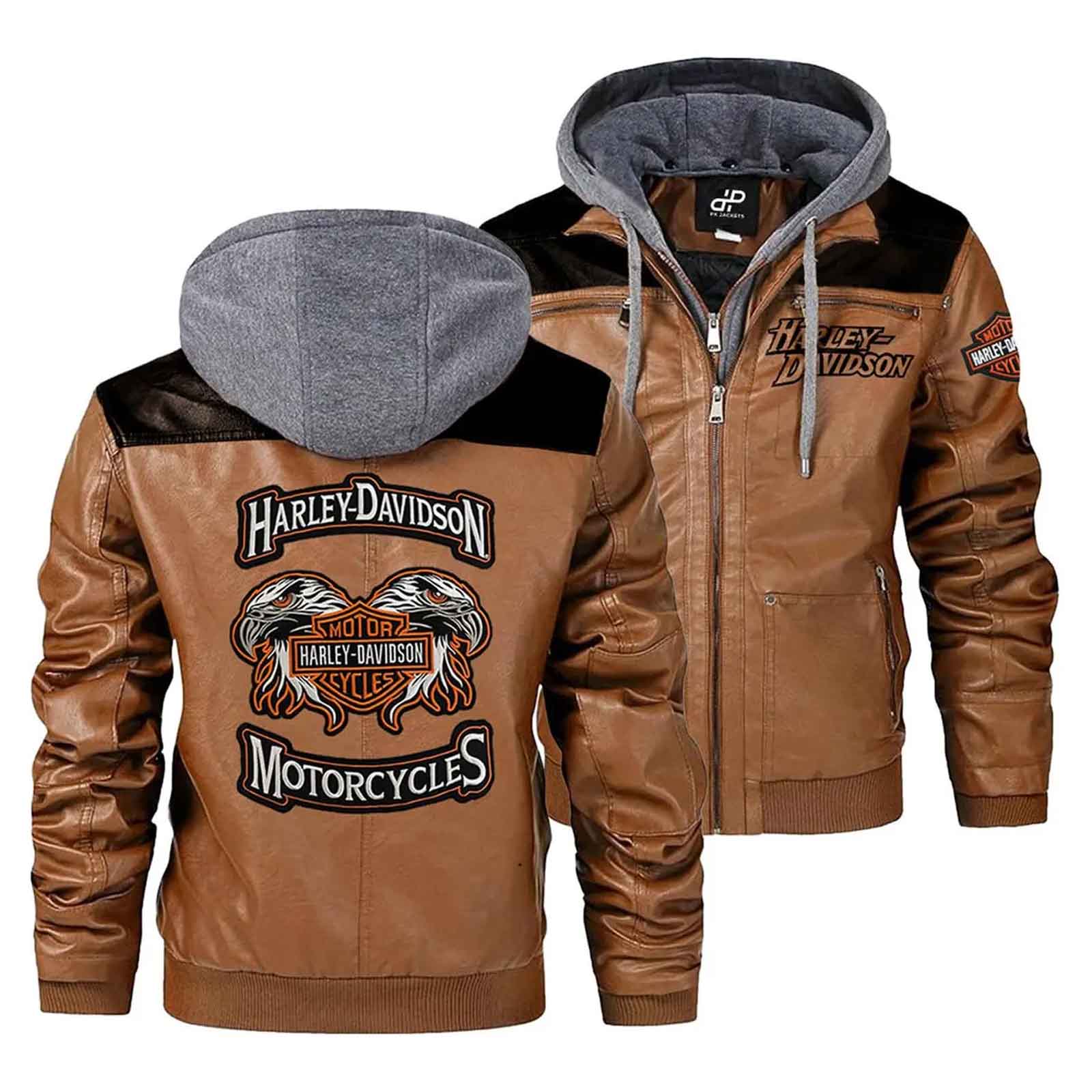 Men’s H-D Motorcycle Jacket – Handmade Genuine Cowhide Leather with Embroidery Design | Biker Riding Jacket*