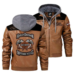 Men’s H-D Motorcycle Jacket – Handmade Genuine Cowhide Leather with Embroidery Design | Biker Riding Jacket*