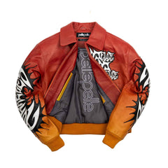 Auracles x Pelle Pelle Gradient Leather Jacket – Designer Women’s Streetwear Crop Jacket Edition