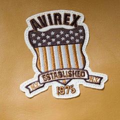 Avirex USA Bomber Leather Jacket Camel Brown | Genuine Cowhide Vintage Varsity Streetwear Jacket for Him & Her