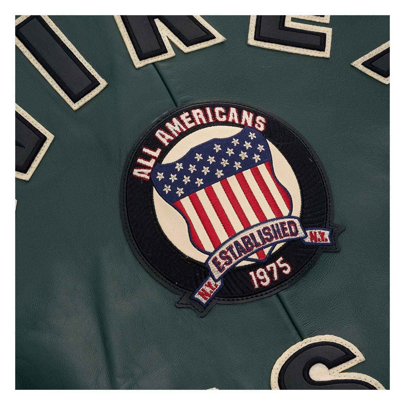 Best Seller Men’s Iconic Avirex Dark Green Leather Bomber Jacket – Aviator Style Genuine Leather