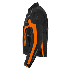 MZONE Valeco Orange Biker Jacket – CE Certified Protective Riding Gear with Modern Performance Design